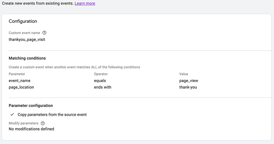 Google Analytics 4 custom event from the UI