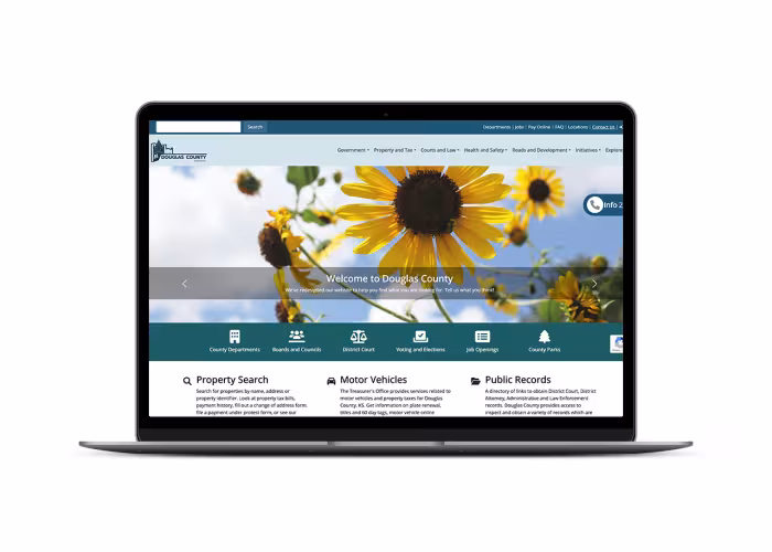 douglas county website on laptop