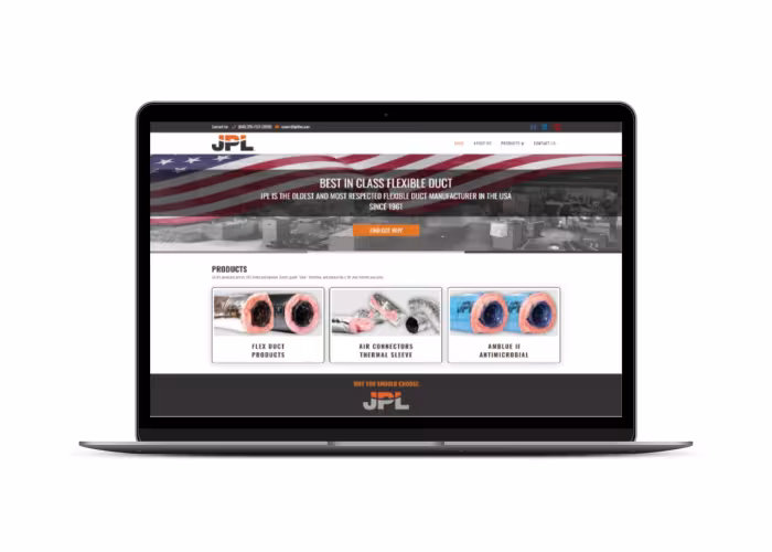 computer monitor showing jpl flex's website homepage
